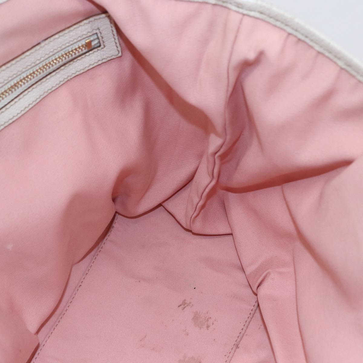 GUCCI GG Canvas Sherry Line Tote Bag Gold Pink 137396 Auth 153475