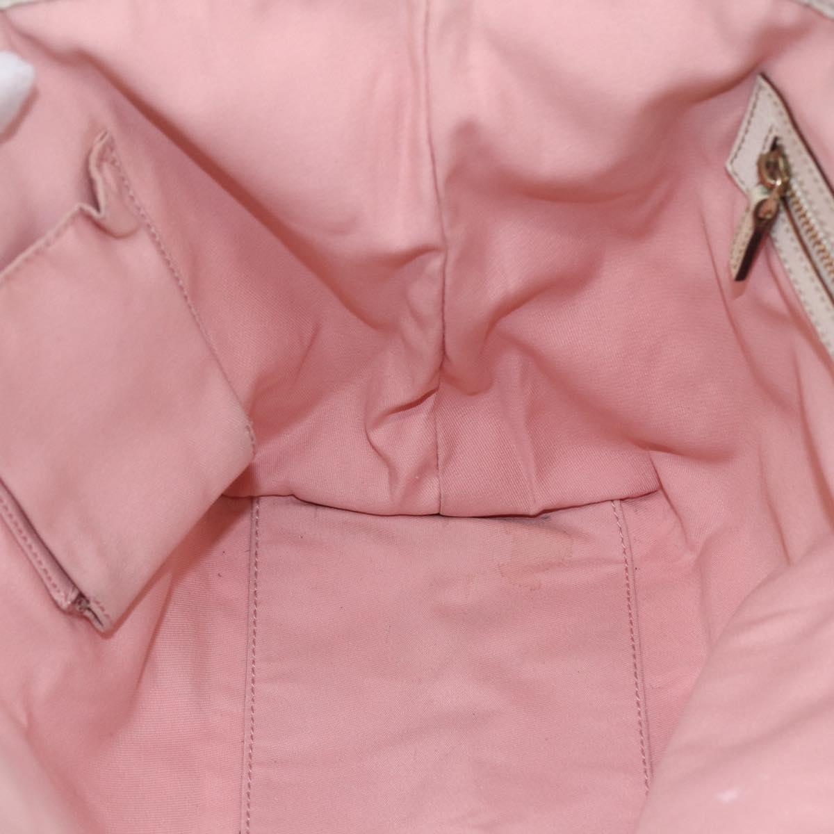 GUCCI GG Canvas Sherry Line Tote Bag Gold Pink 137396 Auth 153475