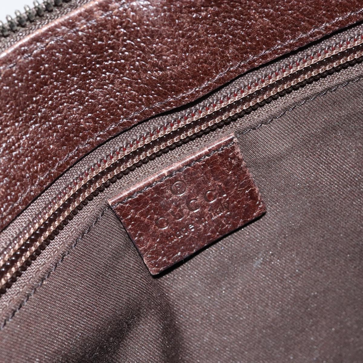 GUCCI GG Canvas Shoulder Bag Beige Silver 114273 Auth 153477