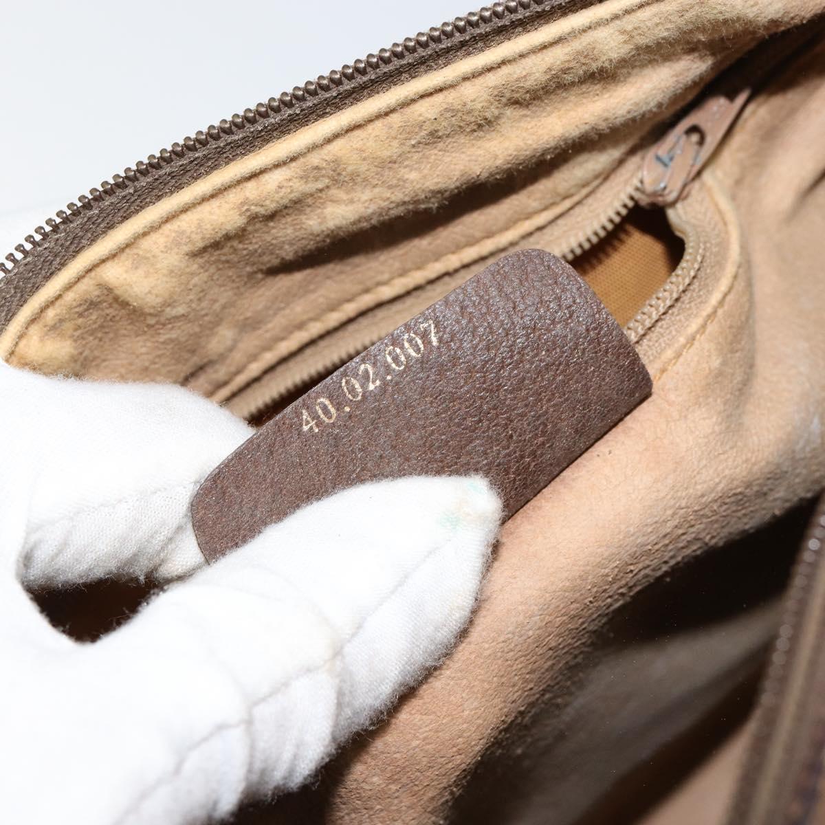 GUCCI GG Supreme Web Sherry Line Boston Bag PVC Beige Gold 40 02 007 Auth 153479