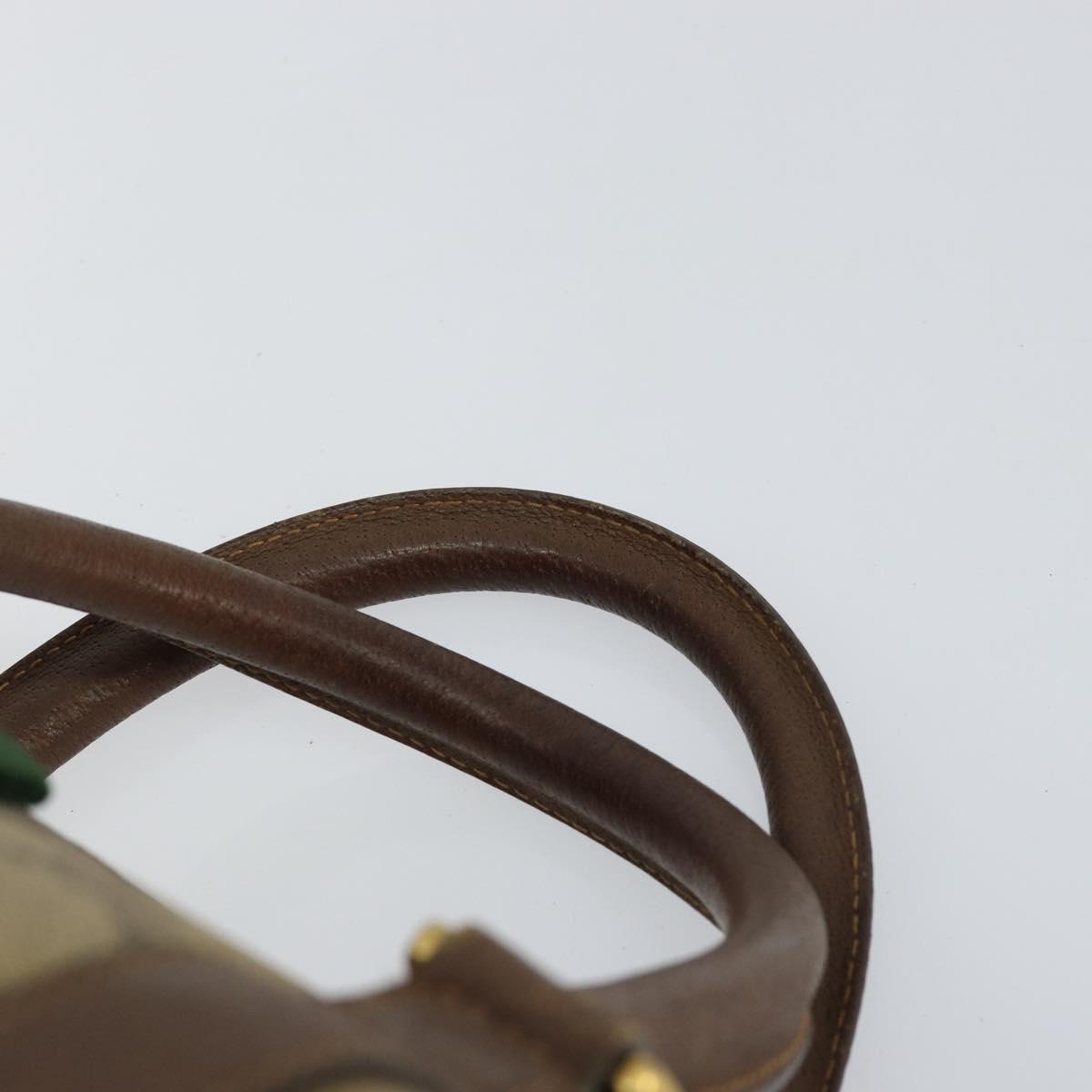 GUCCI GG Supreme Web Sherry Line Boston Bag PVC Beige Gold 40 02 007 Auth 153479