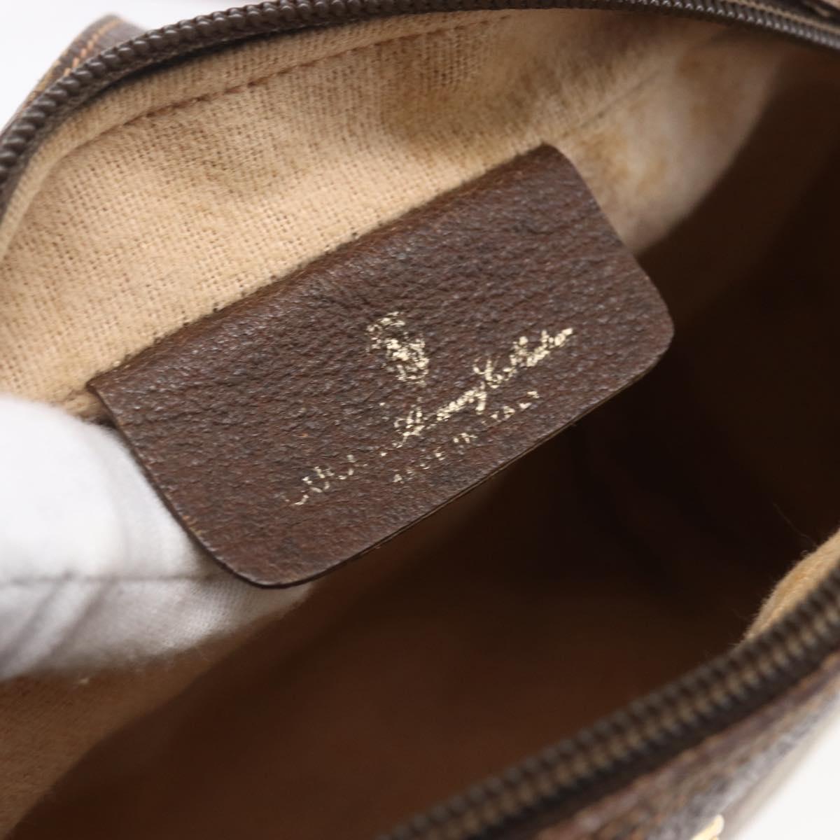 GUCCI GG Supreme Web Sherry Line Bag PVC Beige Gold 56 02 087 Auth 153480