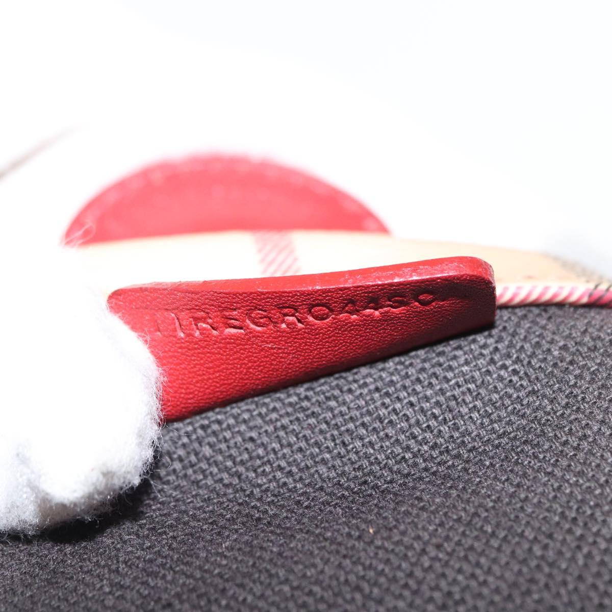 BURBERRY Nova Check Tote Bag PVC Beige Gold Auth 153484