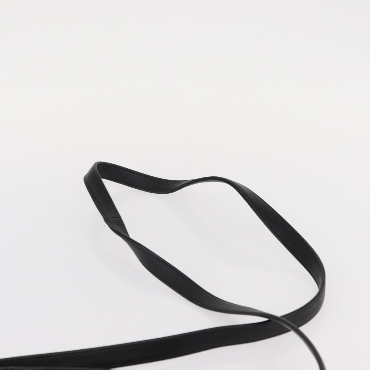 BALLY Hand Bag Leather 2way Black Gold Auth 153490