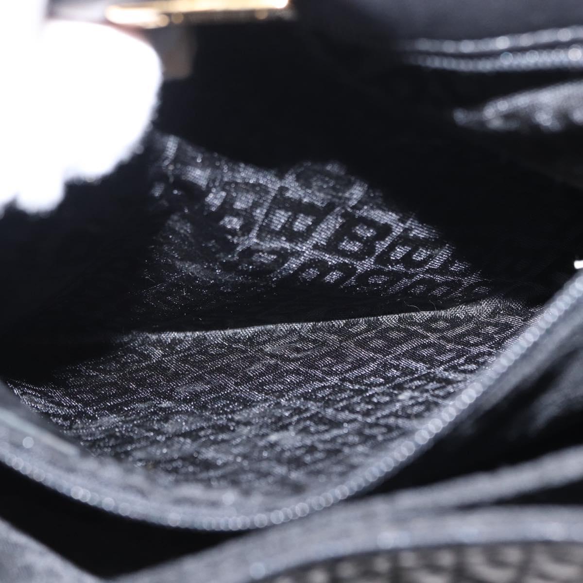 BALLY Hand Bag Leather 2way Black Gold Auth 153490