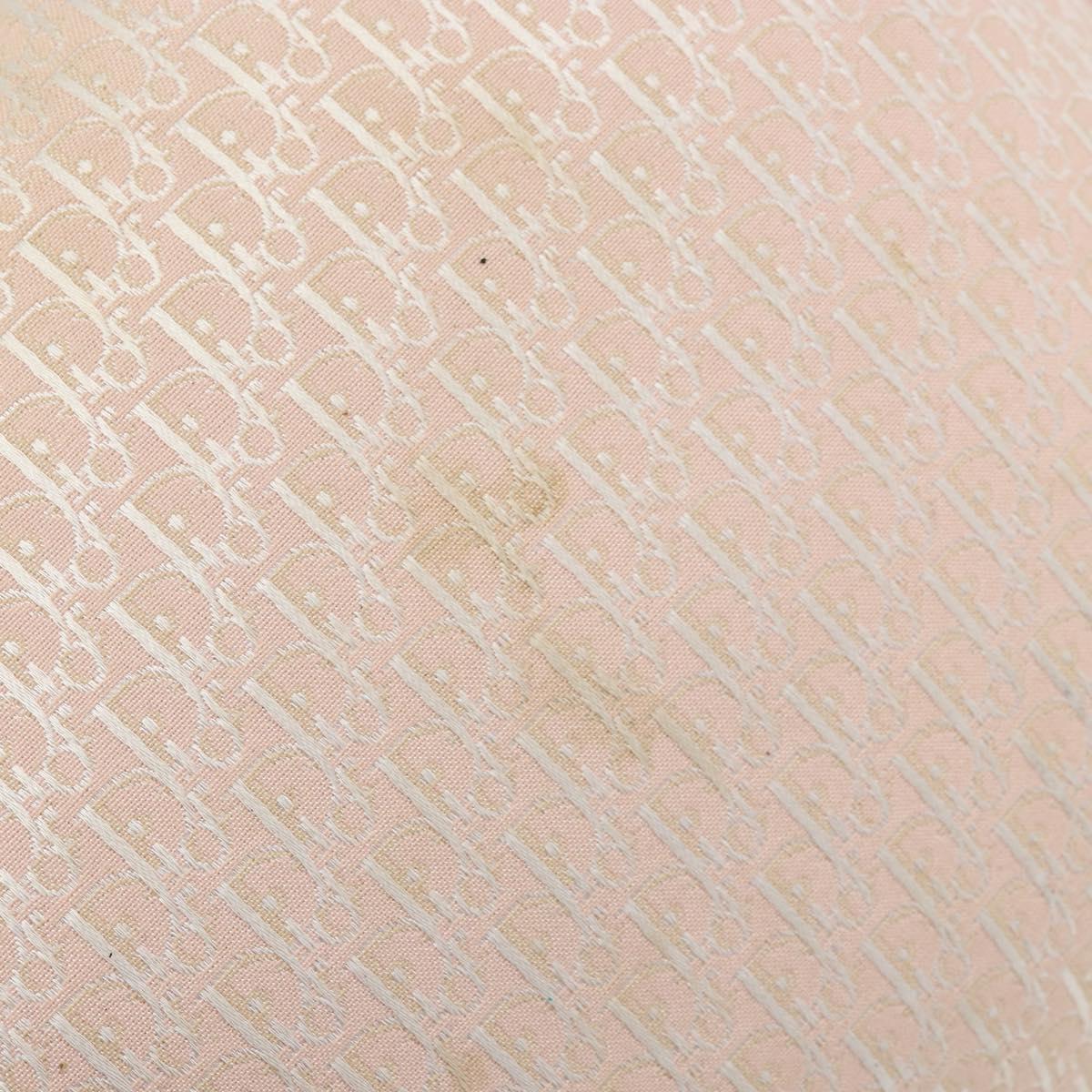 Christian Dior Trotter Canvas Shoulder Bag Pink Silver Auth 153498