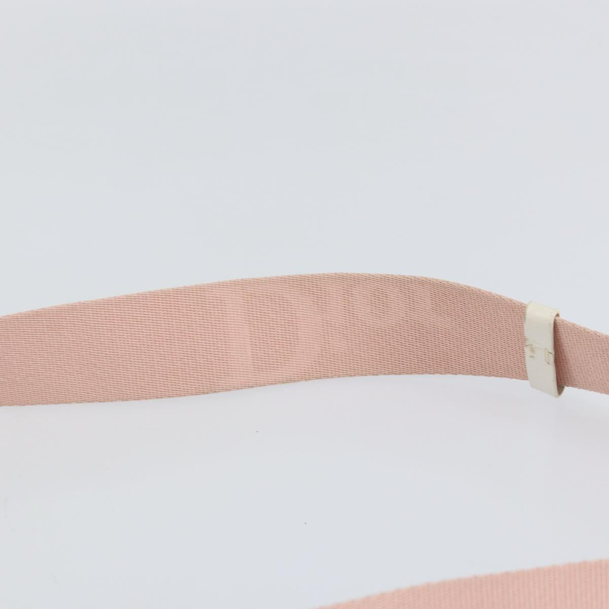 Christian Dior Trotter Canvas Shoulder Bag Pink Silver Auth 153498