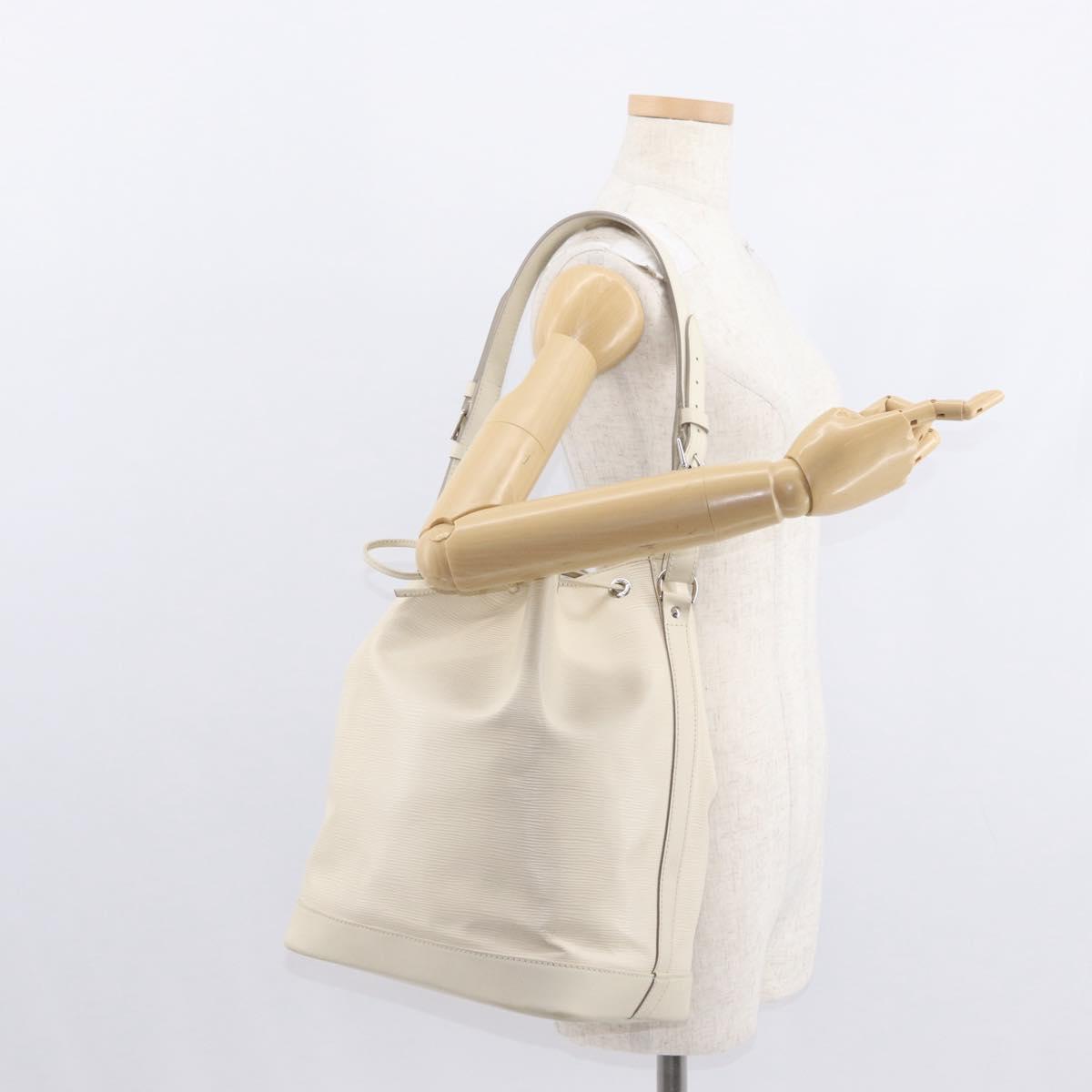 LOUIS VUITTON Epi Noe Shoulder Bag White Yvoire M4084J LV Auth 153505V