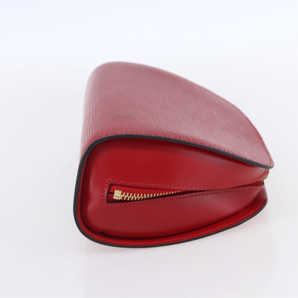LOUIS VUITTON Epi Dauphine MM Pouch Red M48457 LV Auth 153510