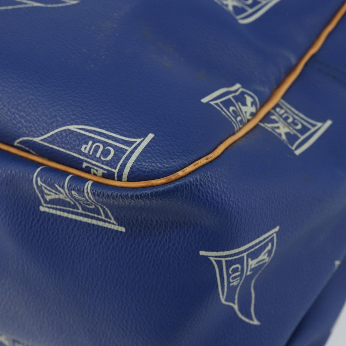 LOUIS VUITTON LV Cup Sac Cowes Bag Coated Canvas Blue M80008 LV Auth 153511