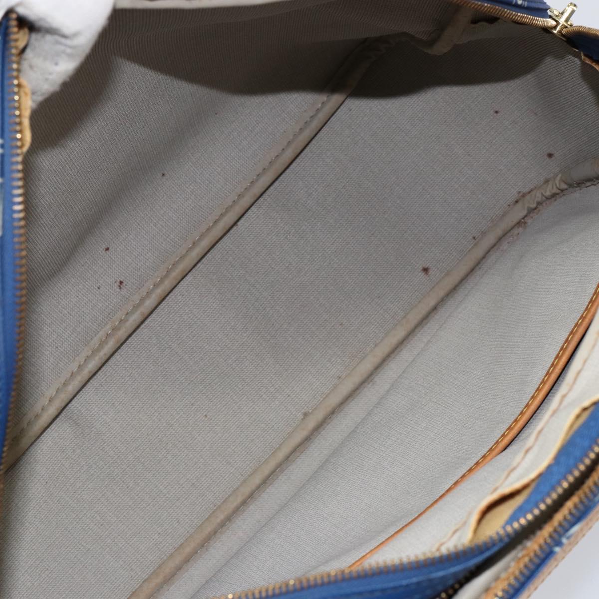 LOUIS VUITTON LV Cup Sac Cowes Bag Coated Canvas Blue M80008 LV Auth 153511