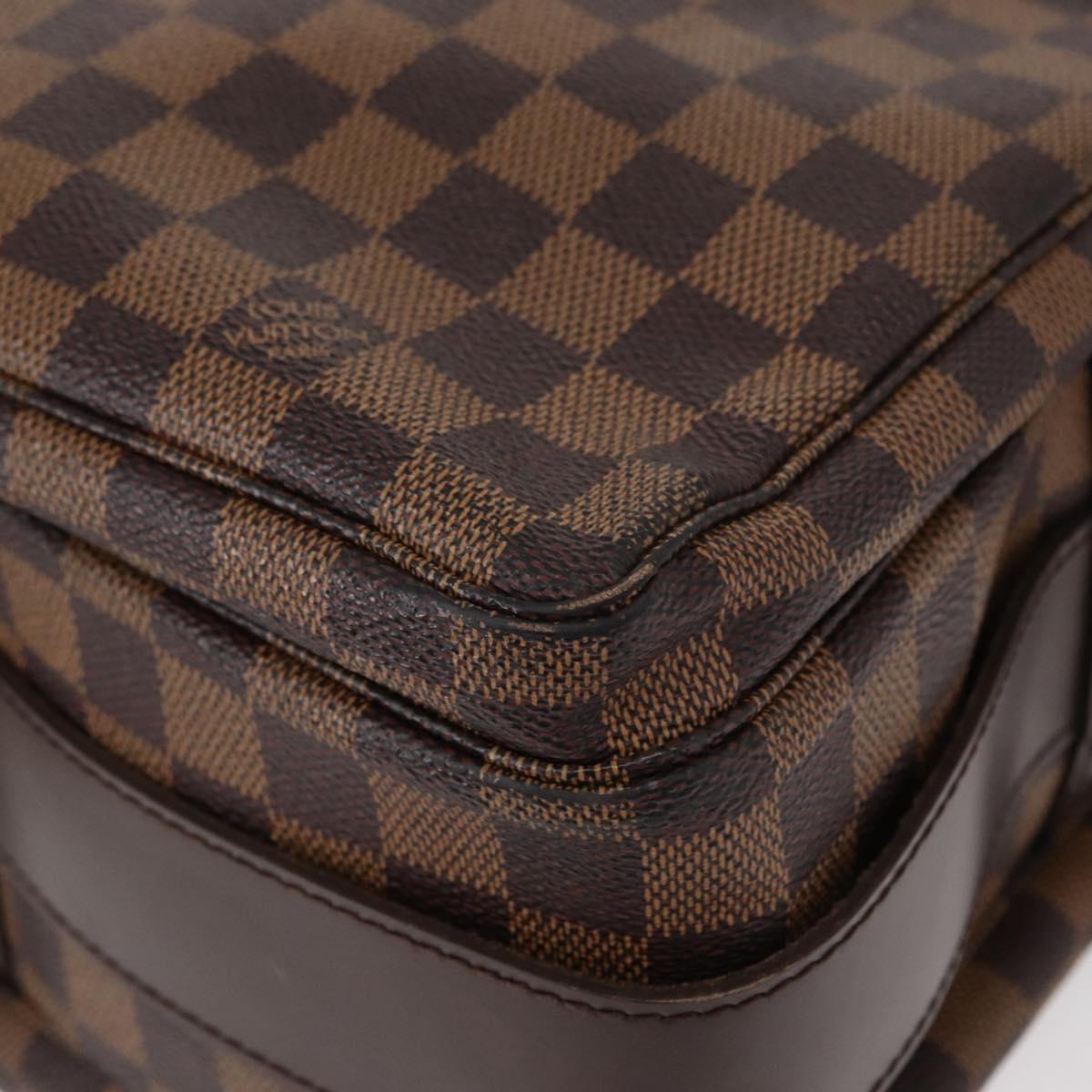 LOUIS VUITTON Damier Ebene Naviglio Shoulder Bag N45255 LV Auth 153512