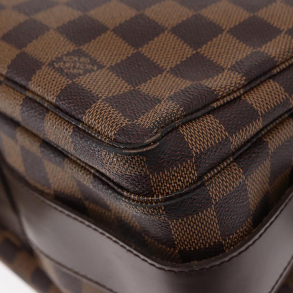 LOUIS VUITTON Damier Ebene Naviglio Shoulder Bag N45255 LV Auth 153512