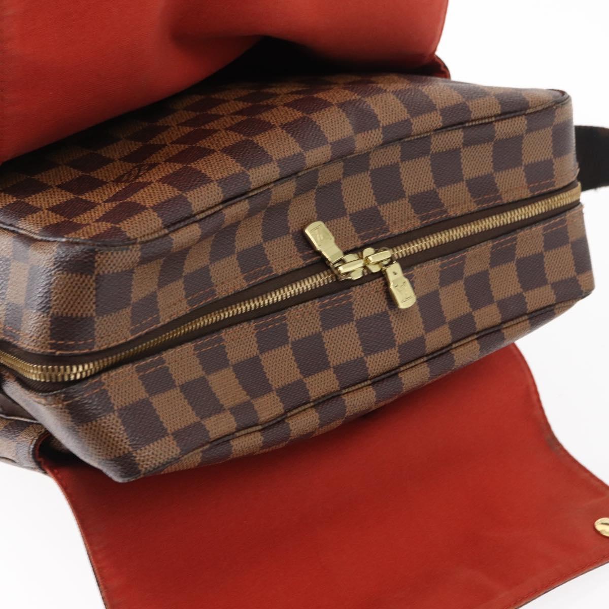 LOUIS VUITTON Damier Ebene Naviglio Shoulder Bag N45255 LV Auth 153512