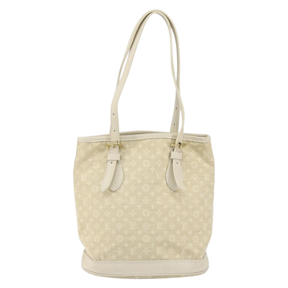LOUIS VUITTON Monogram Mini Lin Bucket PM Shoulder Bag Dunne M95316 Auth 153514