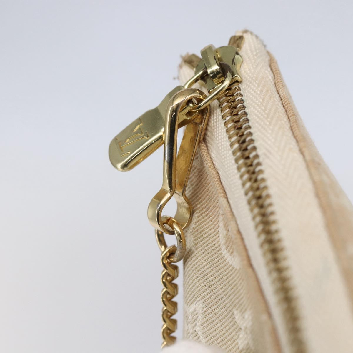 LOUIS VUITTON Mini Lin Mini Pochette Accessoires Pouch Dunne Auth 153515