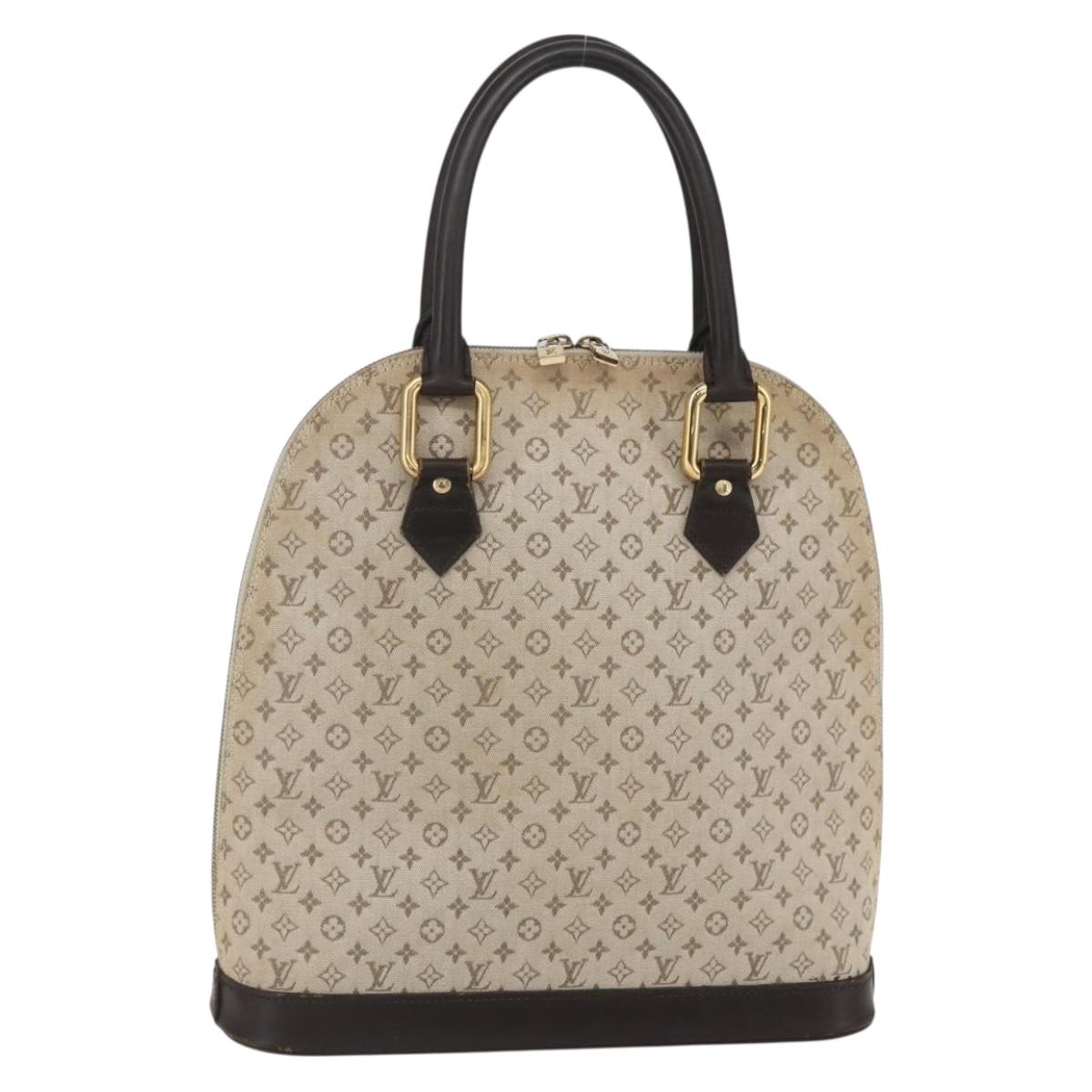 LOUIS VUITTON Monogram Mini Alma Haut Hand Bag Khaki M92203 LV Auth 153516