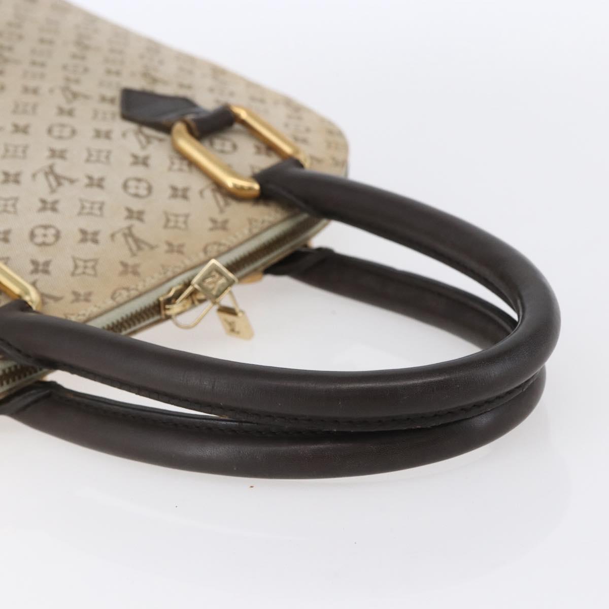 LOUIS VUITTON Monogram Mini Alma Haut Hand Bag Khaki M92203 LV Auth 153516