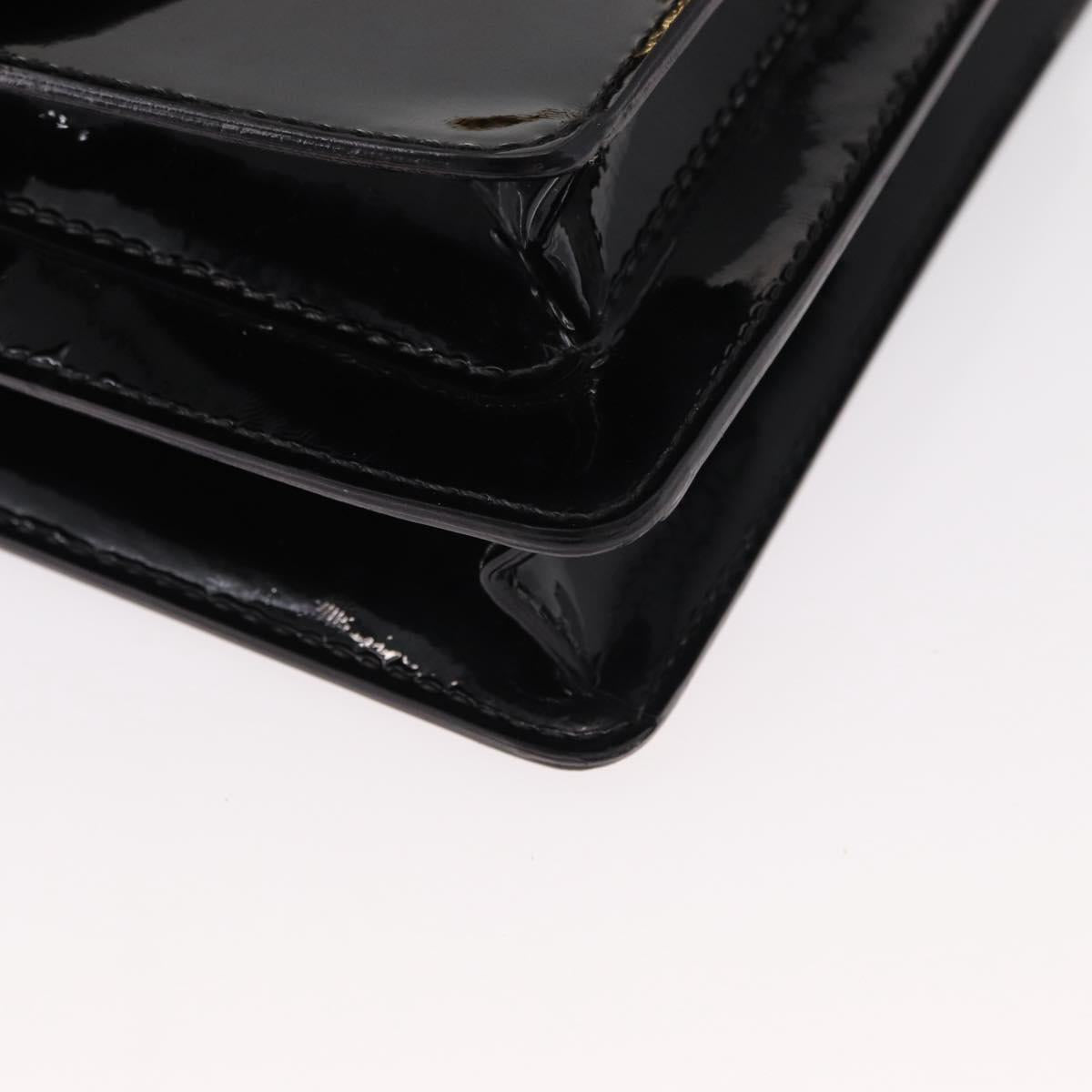 LOUIS VUITTON Vernis Monceau BB Hand Bag 2way Noir Manetic LV Auth 153517