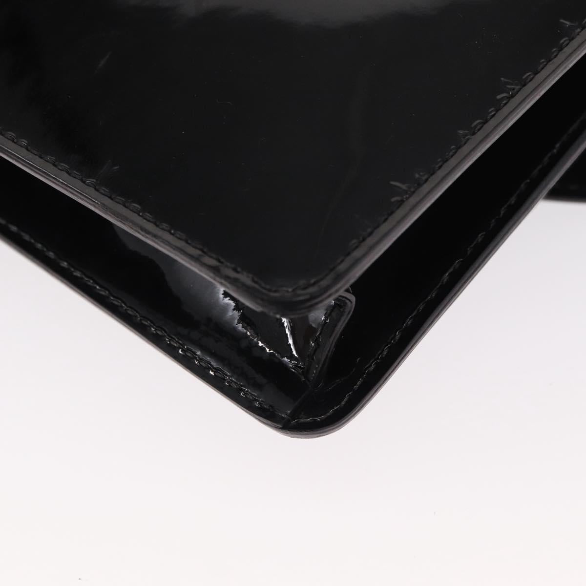 LOUIS VUITTON Vernis Monceau BB Hand Bag 2way Noir Manetic LV Auth 153517