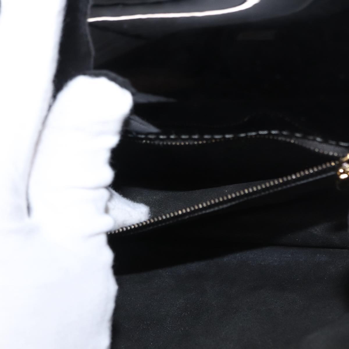 LOUIS VUITTON Vernis Monceau BB Hand Bag 2way Noir Manetic LV Auth 153517