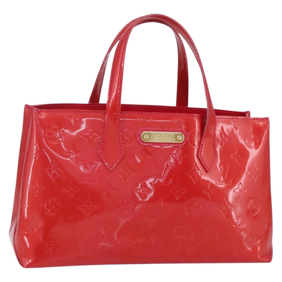 LOUIS VUITTON Monogram Vernis Wilshire PM Bag Rose Pop M93643 LV Auth 153521