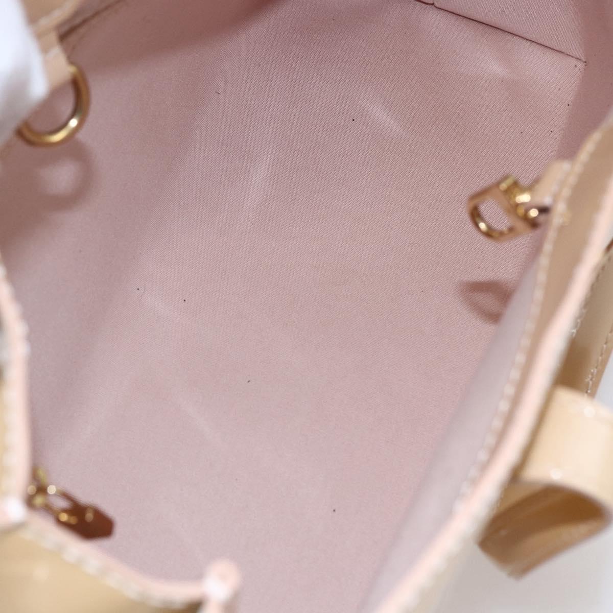 LOUIS VUITTON Vernis Wilshire PM Hand Bag Rose Flow Lantern M91642 Auth 153524