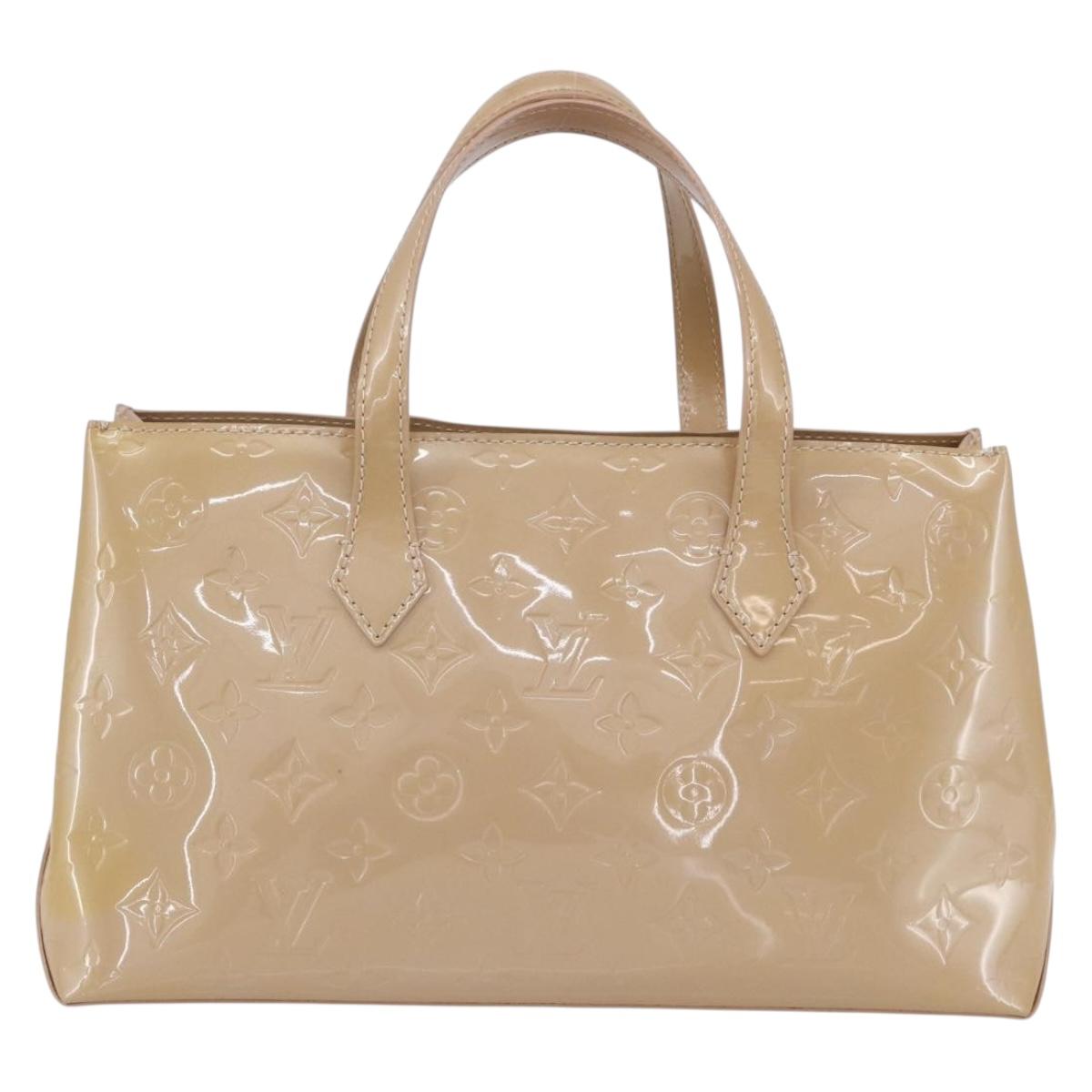 LOUIS VUITTON Vernis Wilshire PM Hand Bag Rose Flow Lantern M91642 Auth 153524