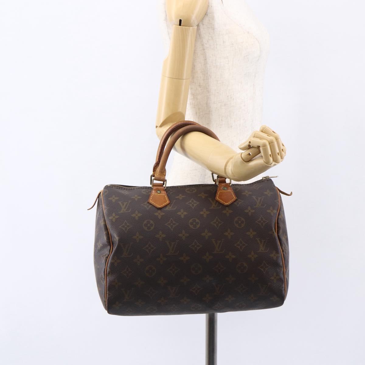 LOUIS VUITTON Monogram Speedy 30 Hand Bag M41526 LV Auth 153552