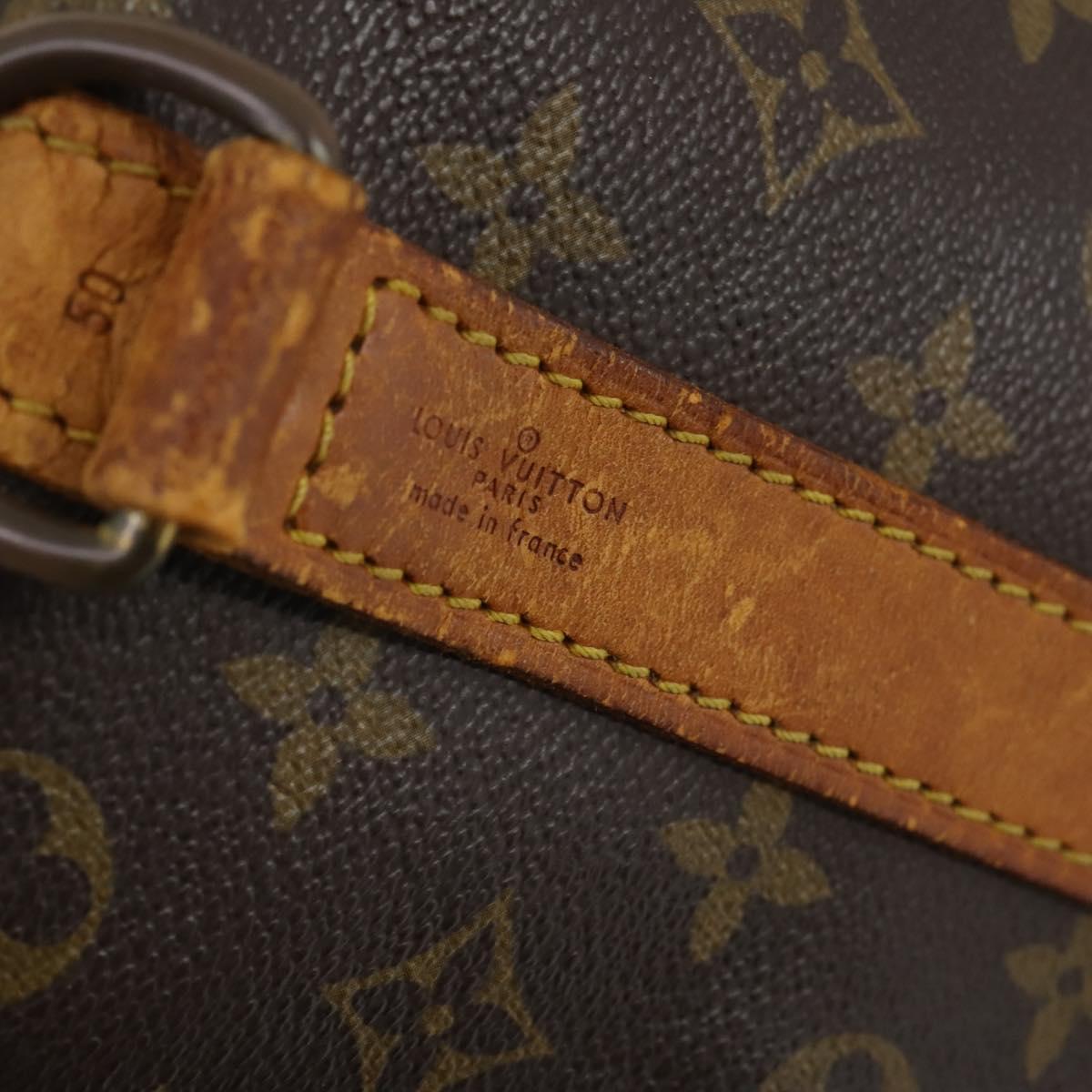 LOUIS VUITTON Monogram Keepall Bandouliere 50 Boston Bag M41416 LV Auth 153554