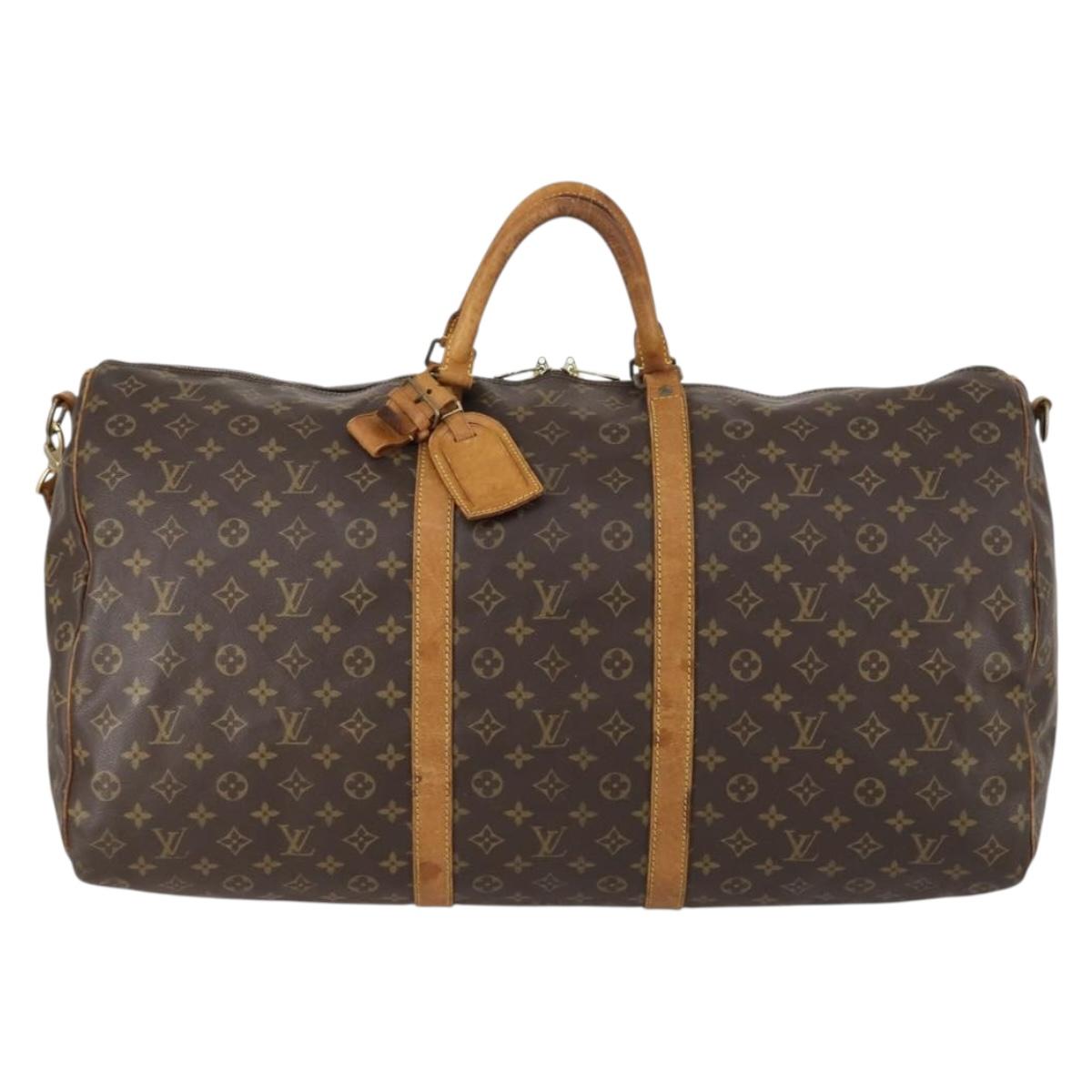 LOUIS VUITTON Monogram Keepall Bandouliere 60 Boston Bag M41412 LV Auth 153555