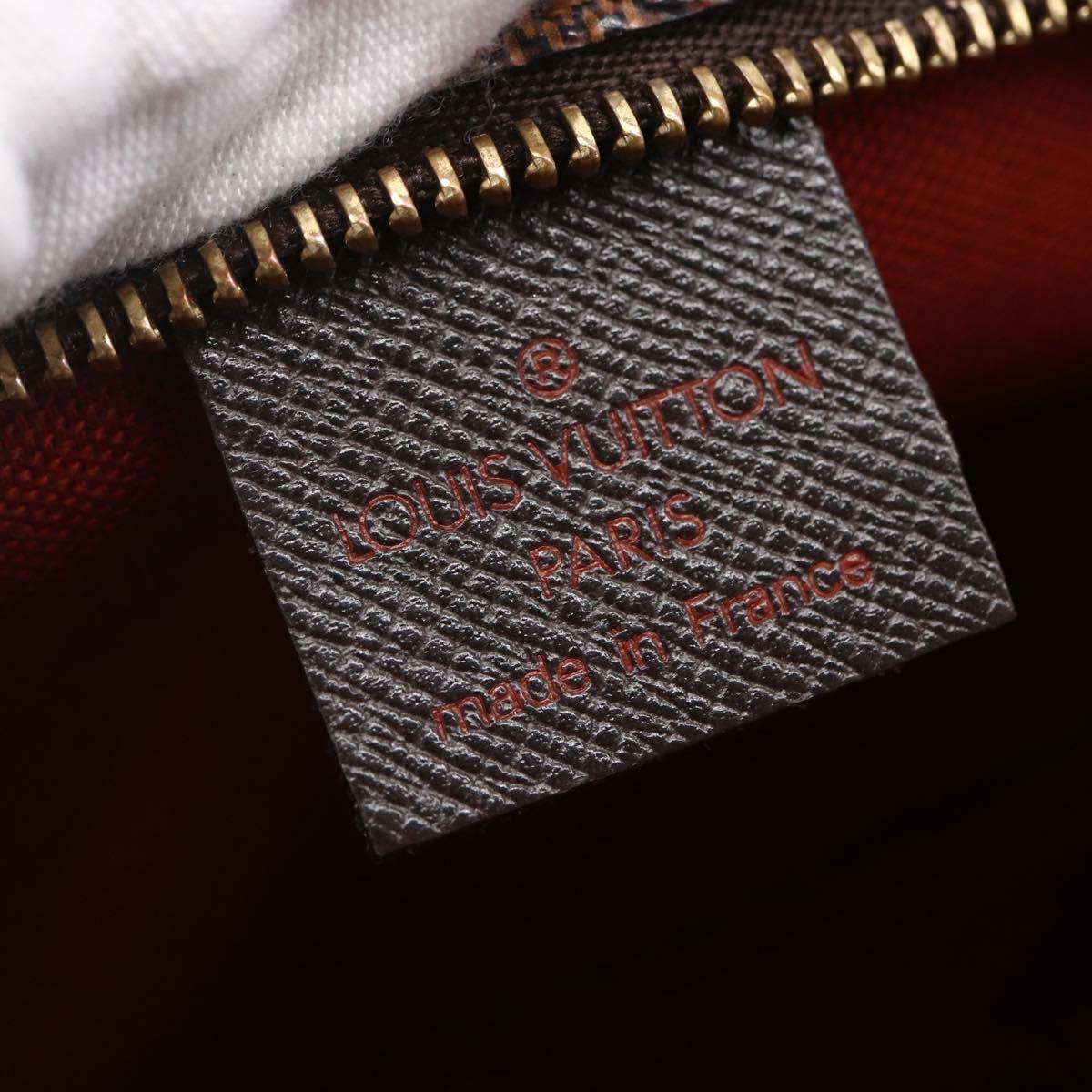 LOUIS VUITTON Damier Ebene Trousse Makeup Pouch N51982 LV Auth 153559