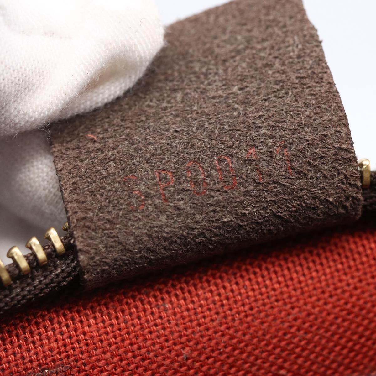 LOUIS VUITTON Damier Ebene Trousse Makeup Pouch N51982 LV Auth 153559