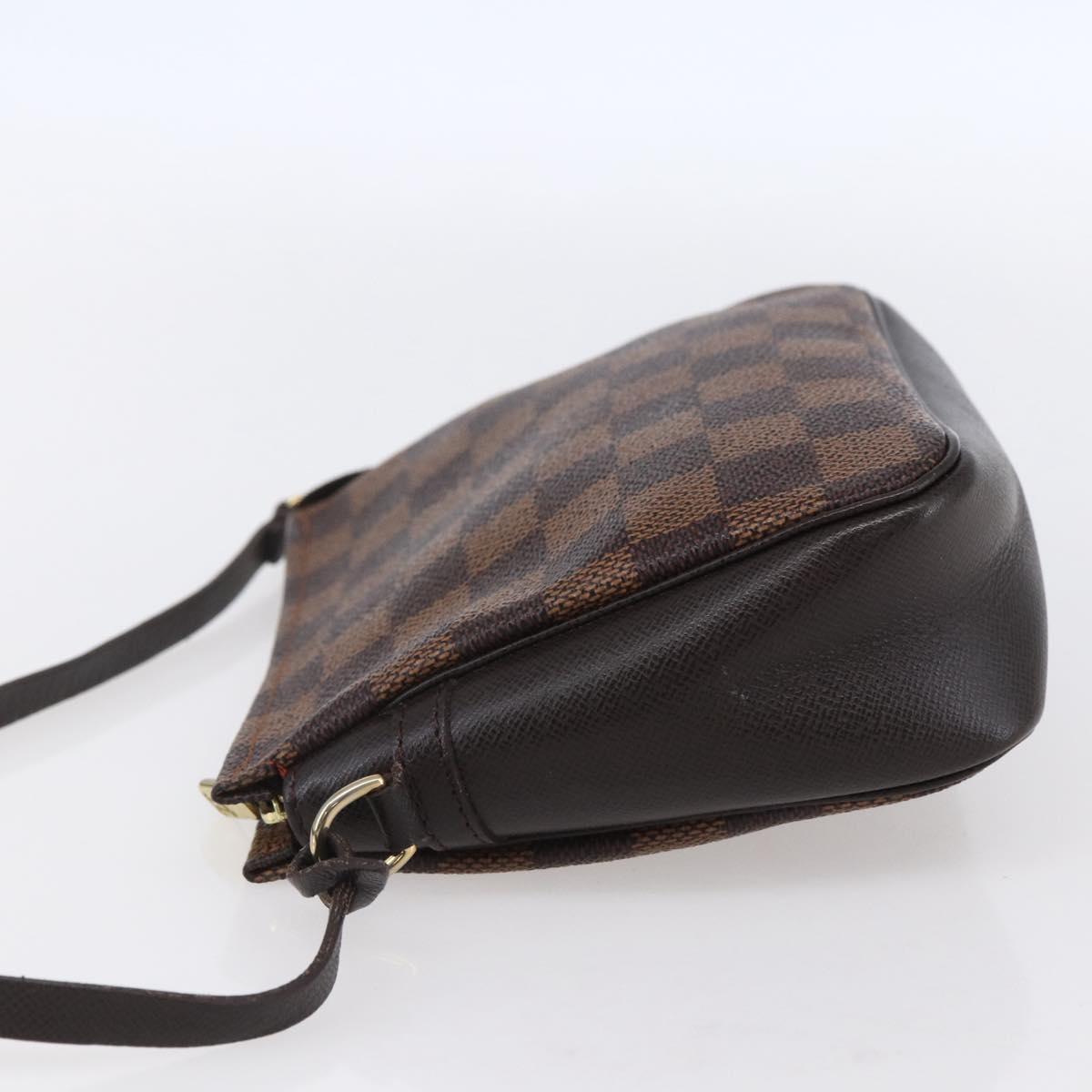 LOUIS VUITTON Damier Ebene Trousse Makeup Pouch N51982 LV Auth 153559