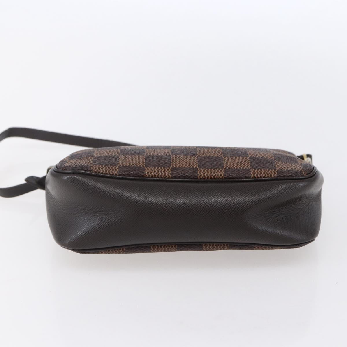 LOUIS VUITTON Damier Ebene Trousse Makeup Pouch N51982 LV Auth 153559