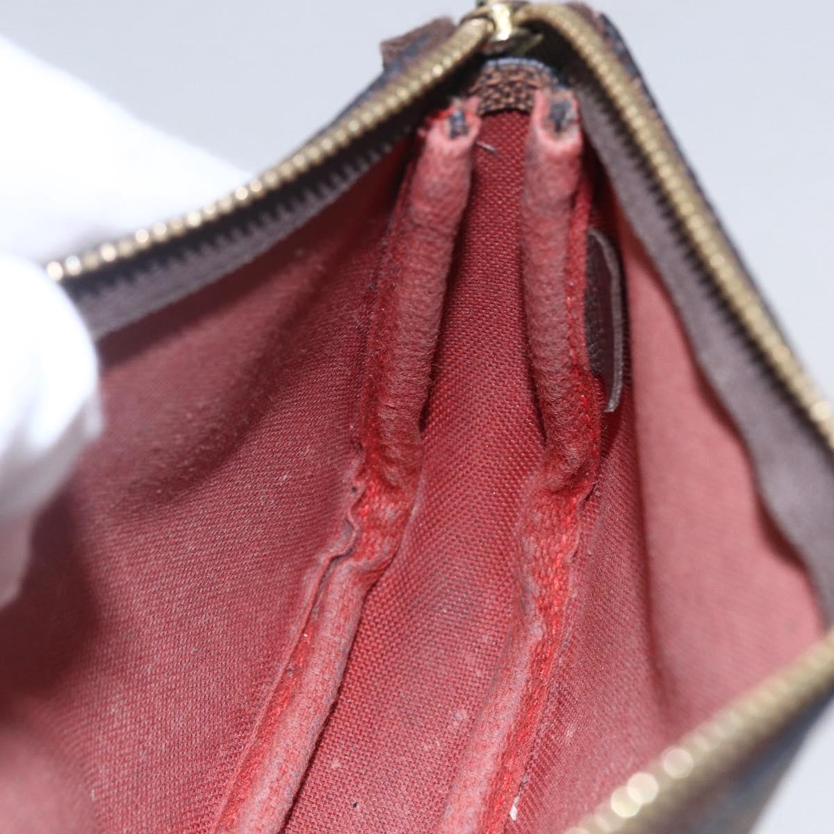 LOUIS VUITTON Damier Ebene Mini Pochette Accessoires Pouch N58009 LV Auth 153560