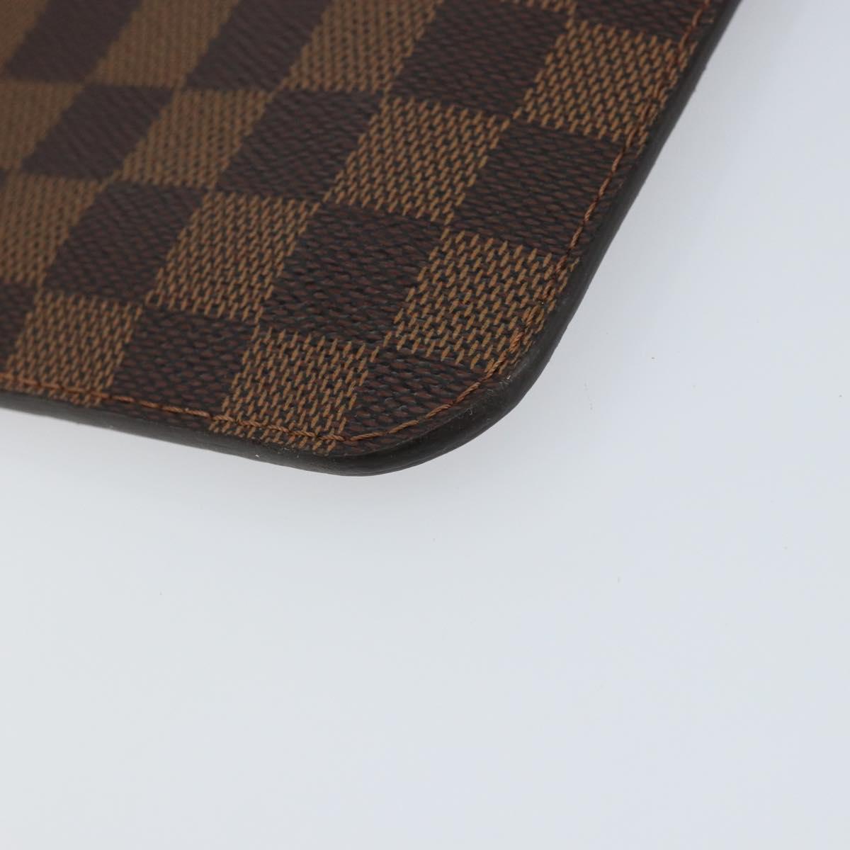 LOUIS VUITTON Damier Ebene Neverfull MM Pouch Accessory Pouch LV Auth 153561
