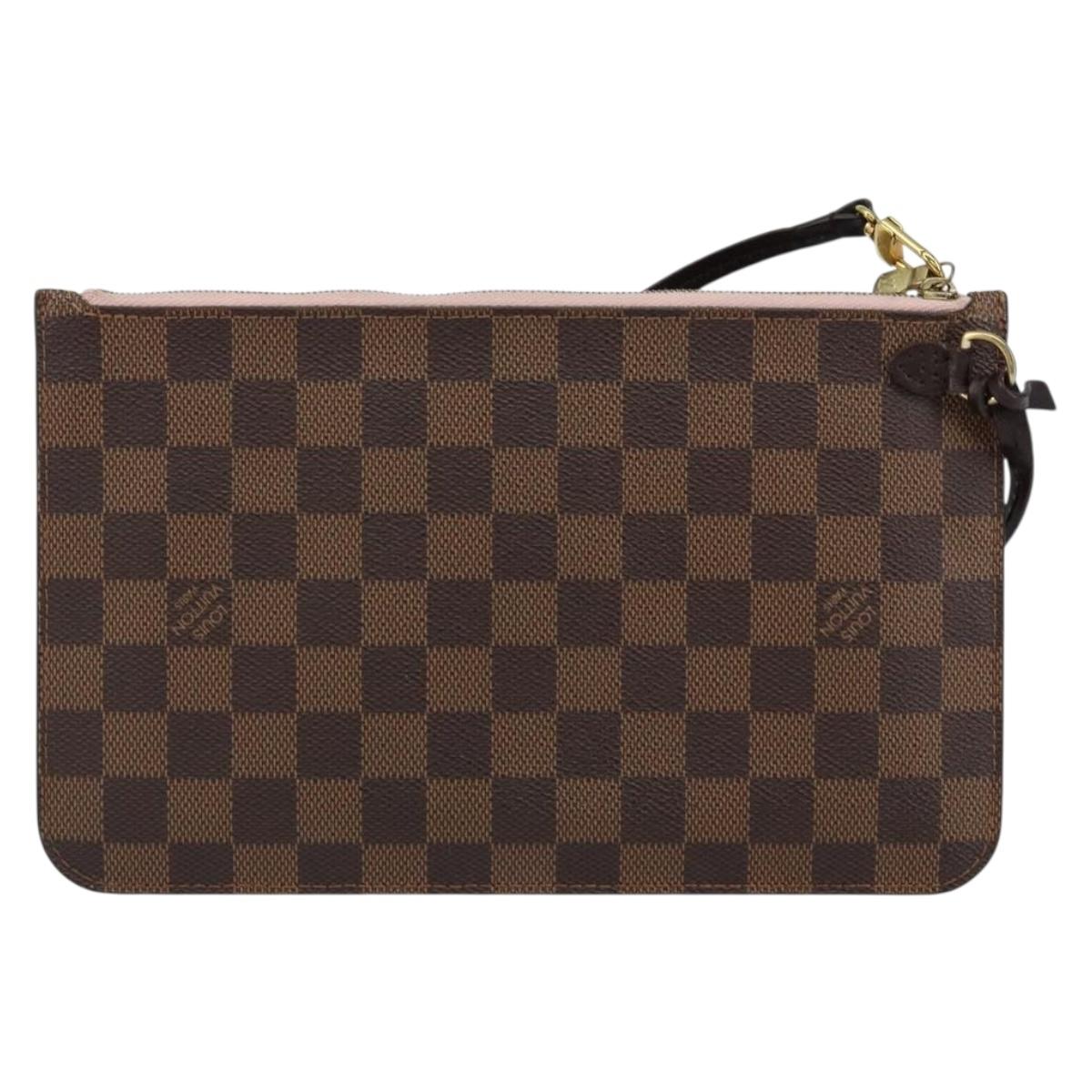 LOUIS VUITTON Damier Ebene Neverfull MM Pouch Accessory Pouch LV Auth 153561