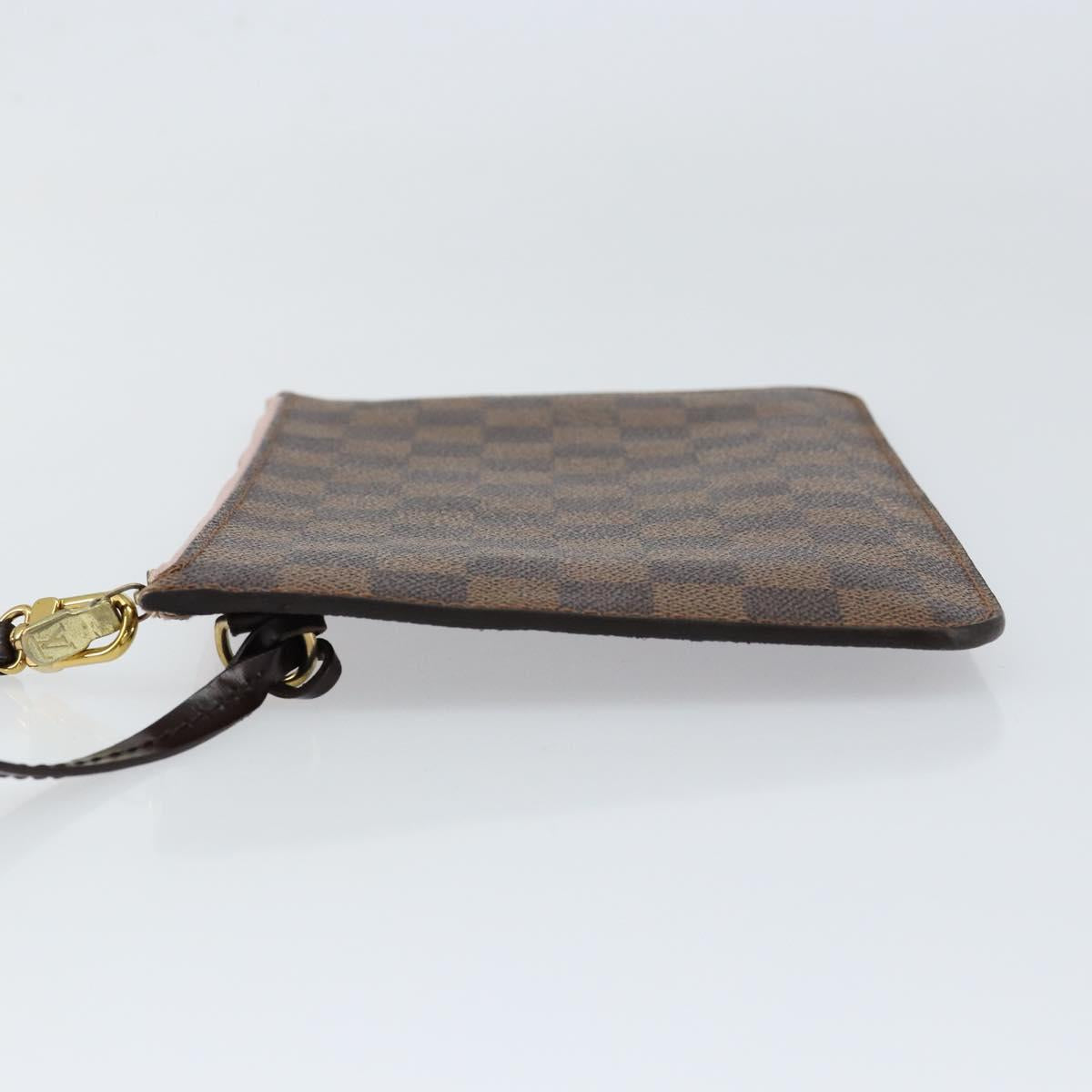 LOUIS VUITTON Damier Ebene Neverfull MM Pouch Accessory Pouch LV Auth 153561