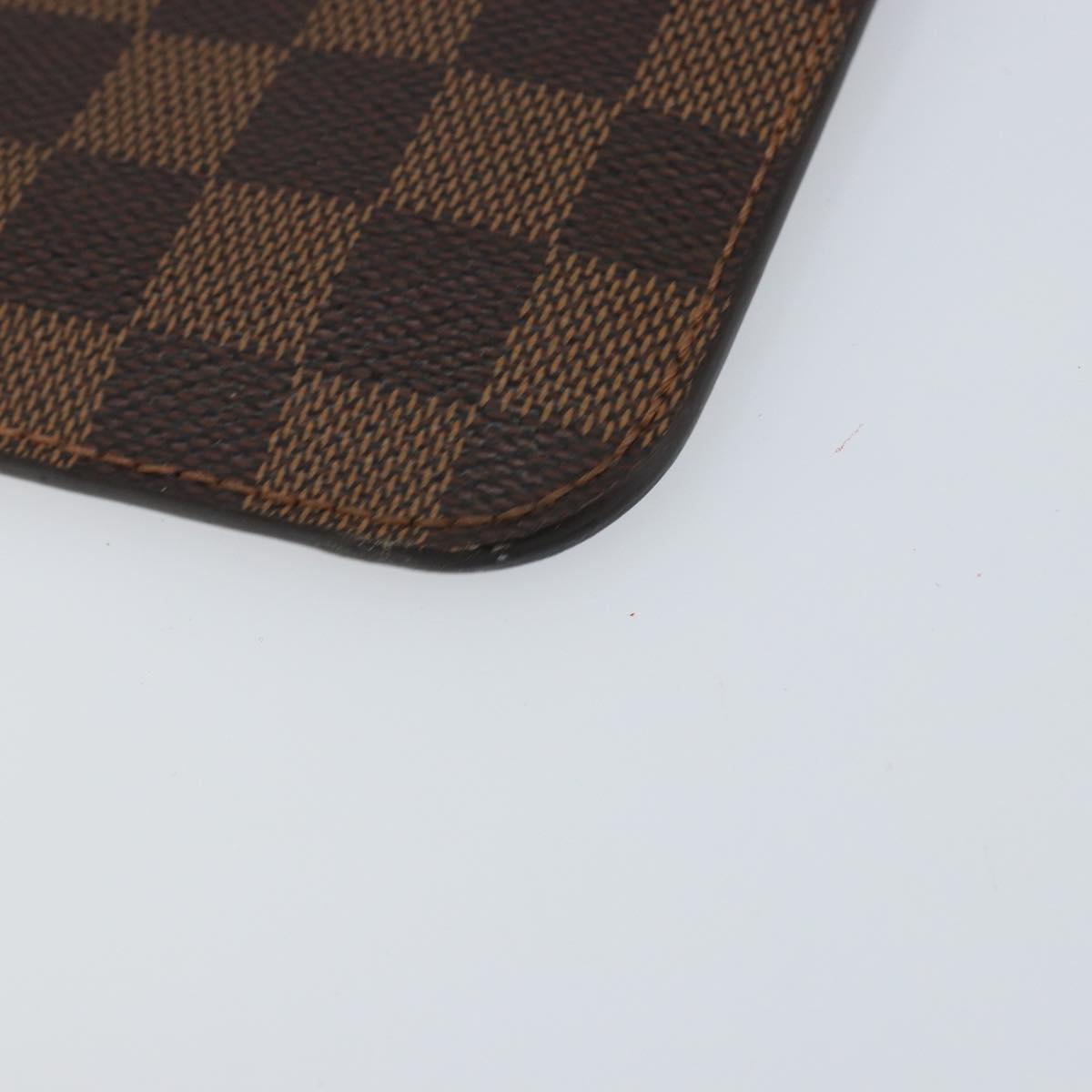 LOUIS VUITTON Damier Ebene Neverfull MM Pouch Accessory Pouch LV Auth 153561