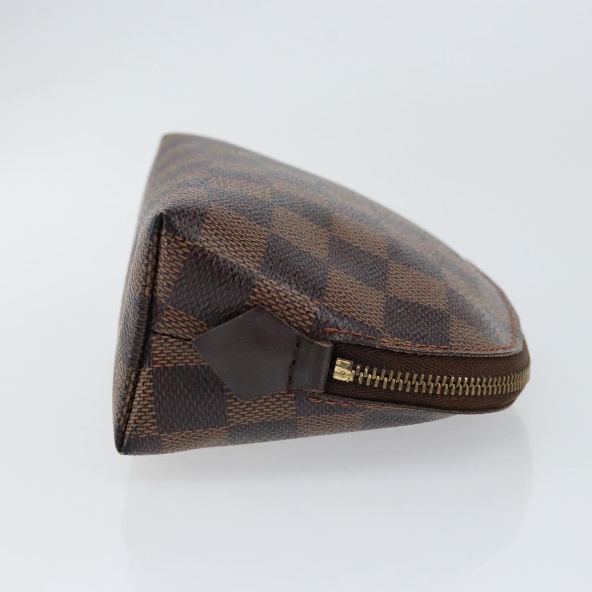 LOUIS VUITTON Damier Ebene Pochette Cosmetic PM Pouch N47516 LV Auth 153562