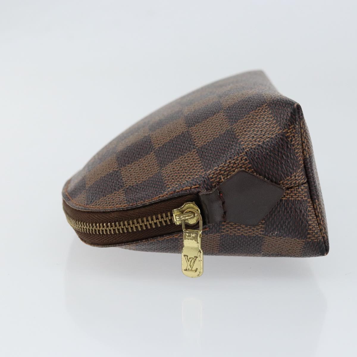 LOUIS VUITTON Damier Ebene Pochette Cosmetic PM Pouch N47516 LV Auth 153562