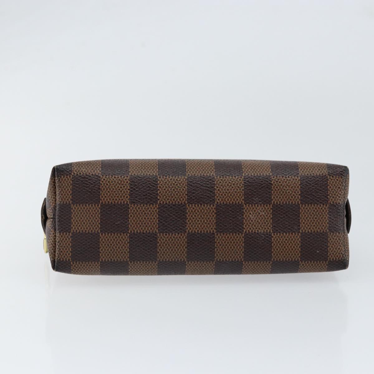 LOUIS VUITTON Damier Ebene Pochette Cosmetic PM Pouch N47516 LV Auth 153562