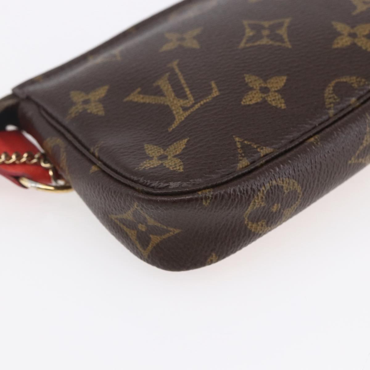 LOUIS VUITTON Christmas Limited Mini Pochette Accessoires M41655 Auth 153564