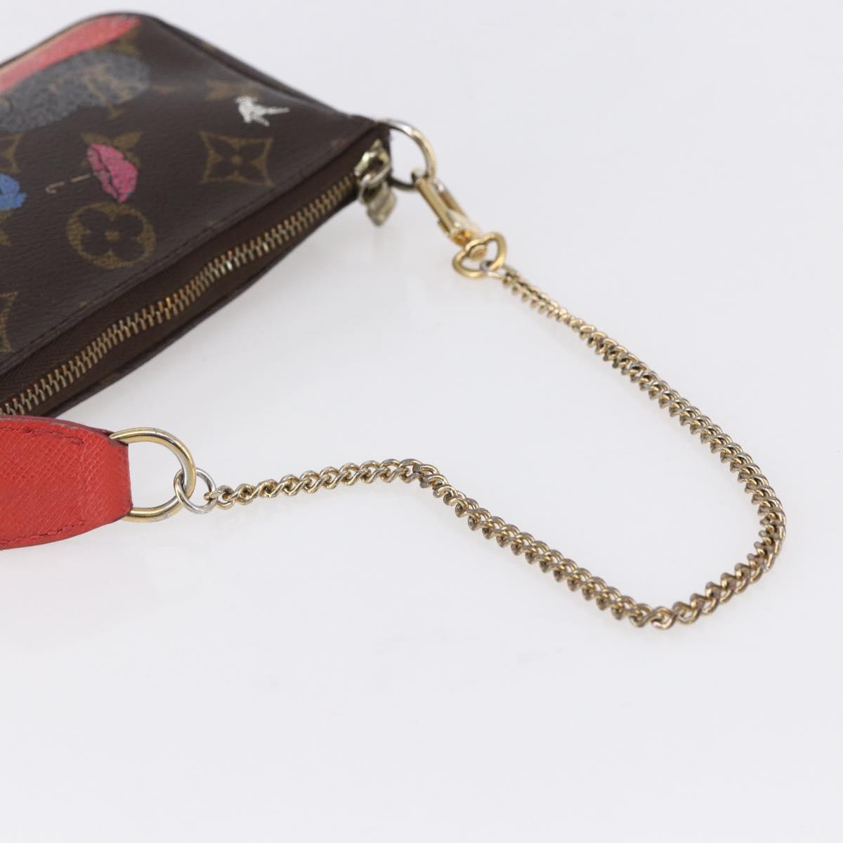LOUIS VUITTON Christmas Limited Mini Pochette Accessoires M41655 Auth 153564