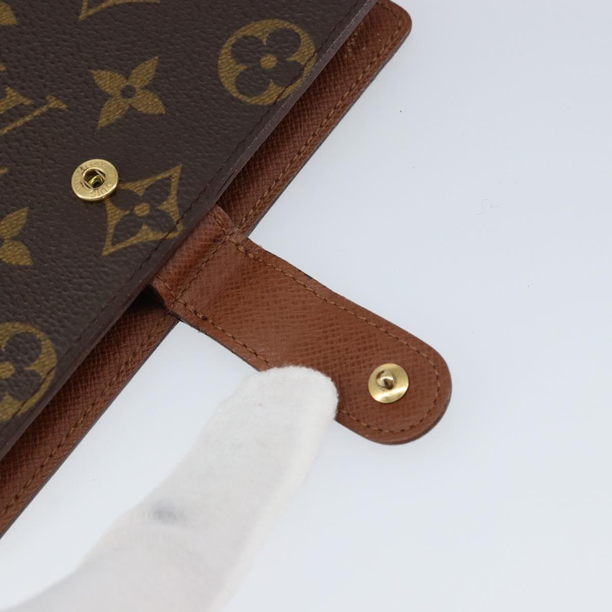 LOUIS VUITTON Monogram Agenda PM Day Planner Cover R20005 LV Auth 153570
