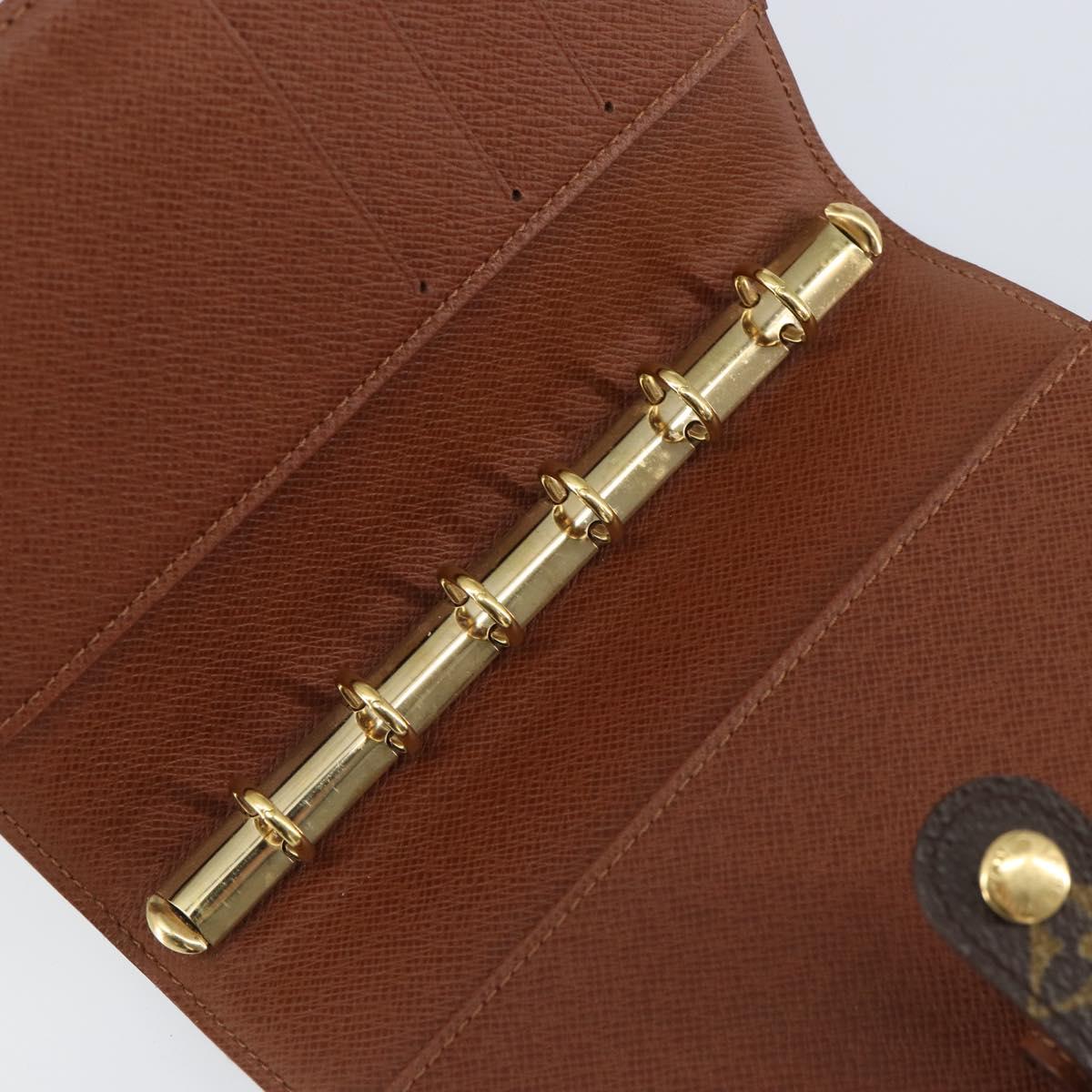 LOUIS VUITTON Monogram Agenda PM Day Planner Cover R20005 LV Auth 153570