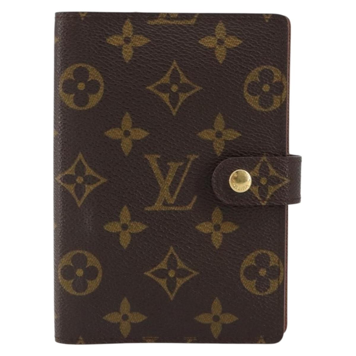 LOUIS VUITTON Monogram Agenda PM Day Planner Cover R20005 LV Auth 153570