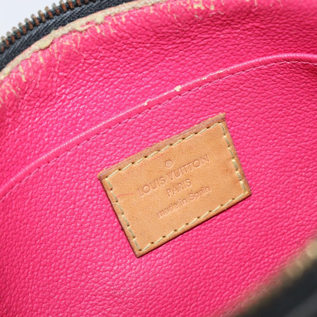 LOUIS VUITTON Multicolor Pochette Cosmetic Pouch Black M47355 LV Auth 153582