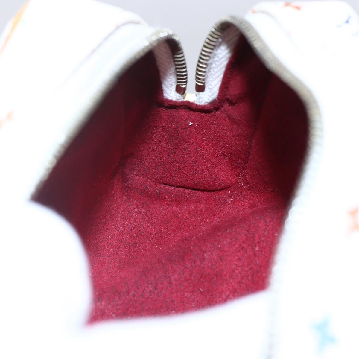 LOUIS VUITTON Monogram Multicolor Trousse Wapity Pouch White M58033 Auth 153583